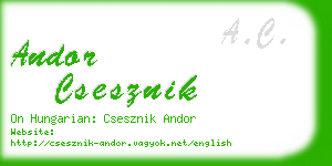 andor csesznik business card